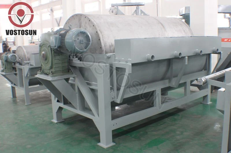 Simple Structure Dry / Wet Drum Magnetic Separator Wide Range of Granularity